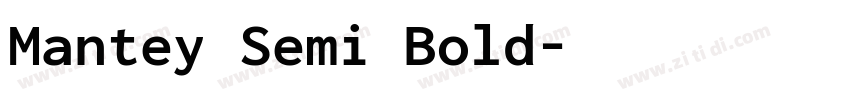 Mantey Semi Bold字体转换